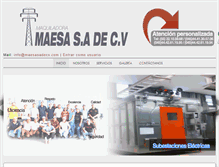 Tablet Screenshot of maesasadecv.com